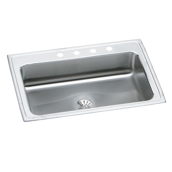 Elkay Lustertone Stainless Steel 33 X 22 X 75/8 Single Bowl Top Mount